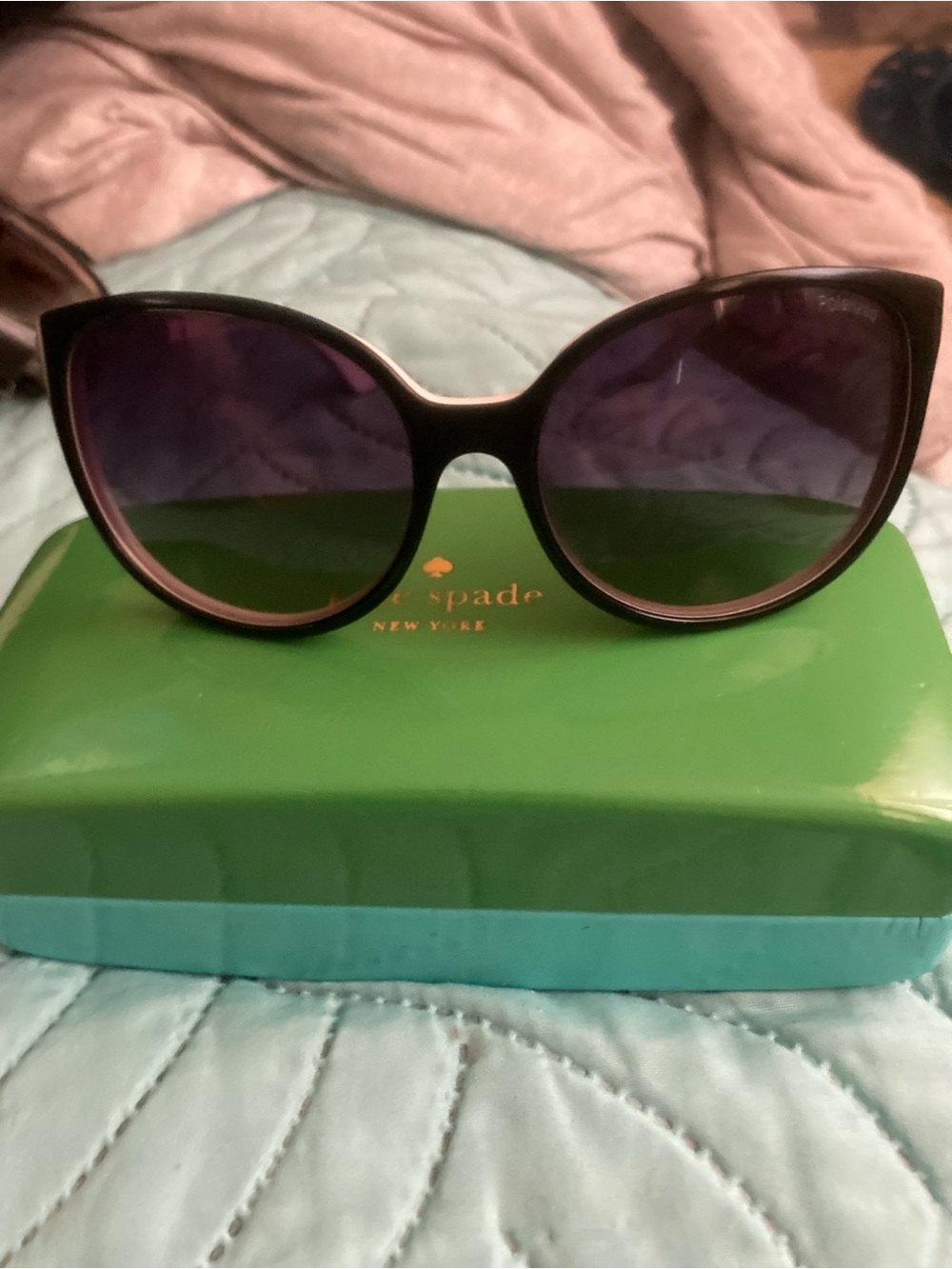 kate spade Black and Purple Cat Eye Sunglasses